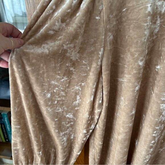 NWT JODIFL Victoria Velvet Puffed Sleeve Top-Champagne - Picture 6 of 14